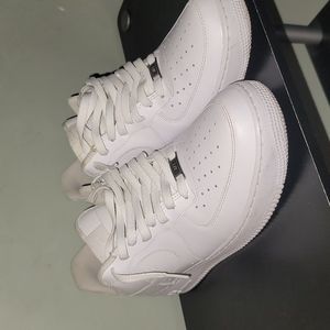 All white air force 1's